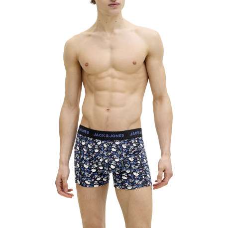 Boxer classique en coton biologique noir à motifs avec une taille élastiquée - Image 5