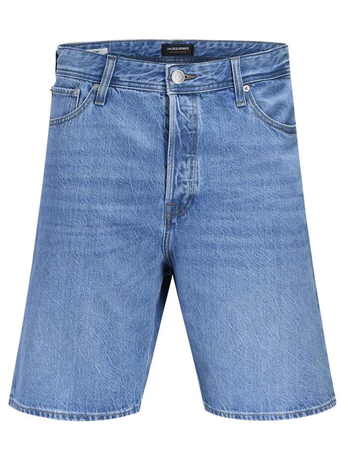 Short en coton bleu délavé...