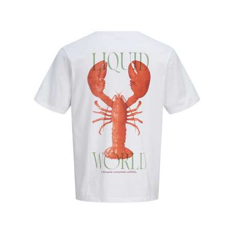T-shirt en coton blanc imprimé avec un col rond et des manches courtes - Image 2
