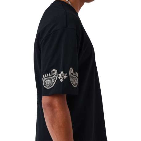 T-shirt noir uni avec une coupe droite et des manches courtes - Image 6