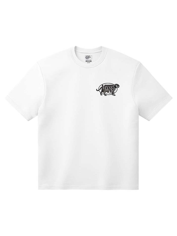 T-shirt en coton blanc uni...