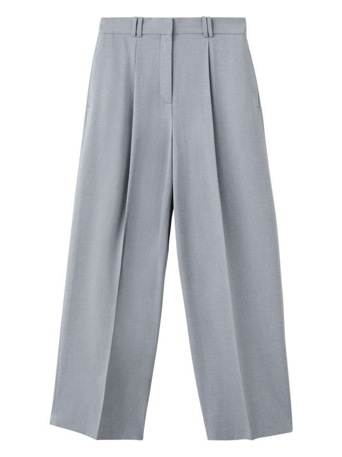 Pantalon bleu gris uni avec...