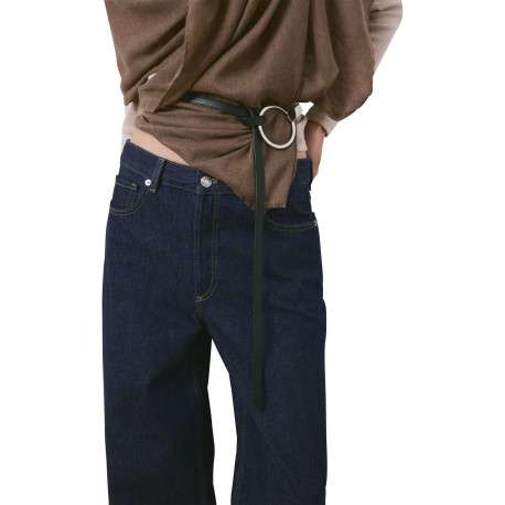 Jean en coton bleu indigo uni avec une coupe bootcut et 5 poches - Image 5
