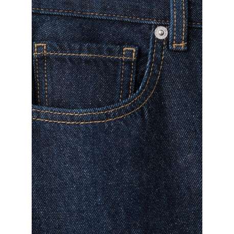 Jean en coton bleu indigo uni avec une coupe bootcut et 5 poches - Image 6