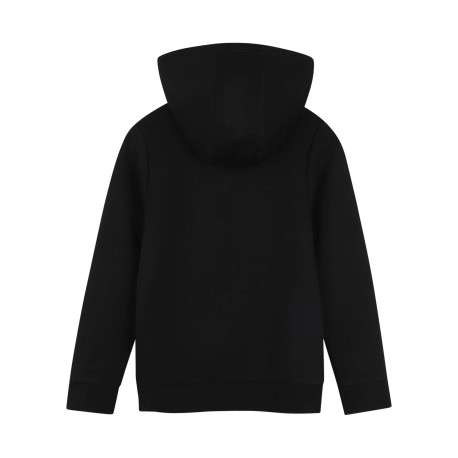 Sweat zippé en coton noir à coupe ajustée pourvu d'un col à capuche - Image 2