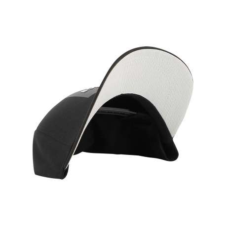 Casquette noire unie pourvue du patch de la marque à l'avant - Image 4