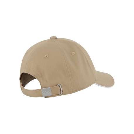 Casquette en coton beige pourvue du nom de la marque à l'avant - Image 2