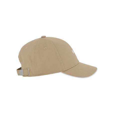 Casquette en coton beige pourvue du nom de la marque à l'avant - Image 3