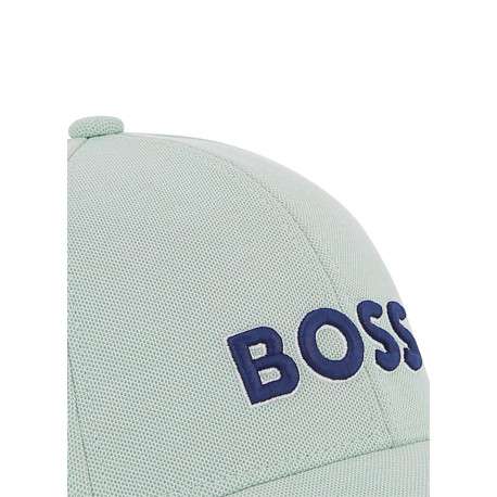 Casquette vert d'eau en maille mesh pourvu du nom de la marque - Image 3