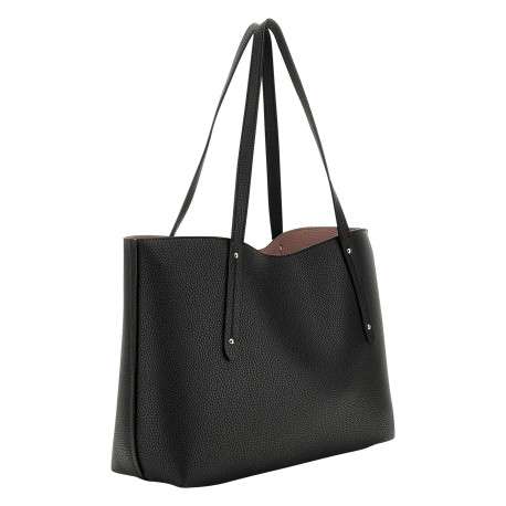 Sac à main noir pourvu d'un second sac et d'une pochette amovibles - Image 3