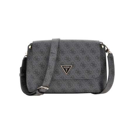 Sac à bandoulière anthracite pourvu d'une bandoulière plate amovible et réglable