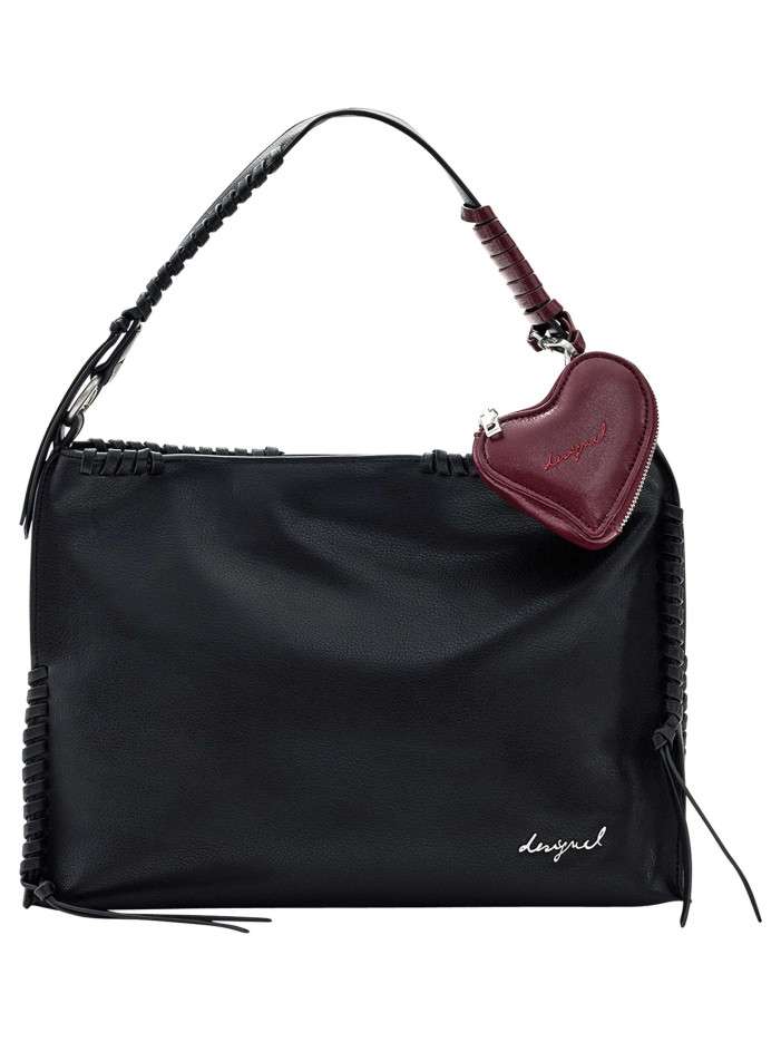 Sac à Main Desigual Femme En Coton Noir - Porté épaule - Occasion Très Bon état