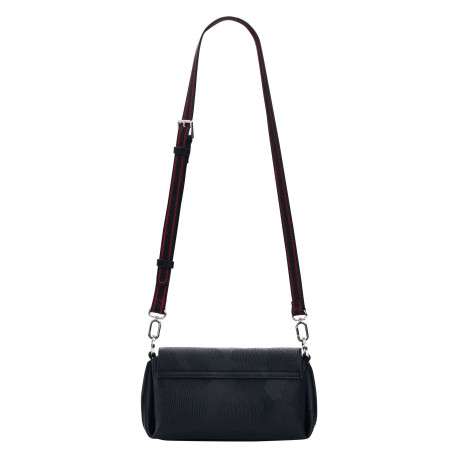 Sac bandoulière noir avec des motifs floraux avec une anse - Image 2