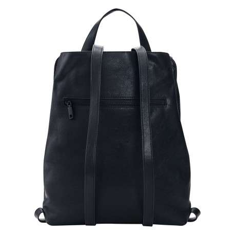 Sac à dos noir à imprimé muni de deux anses et de deux lanières au dos - Image 2