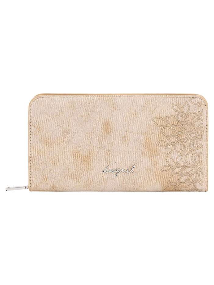 Portefeuille beige avec des...