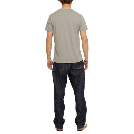 T-shirt kaki imprimé avec une coupe droite et des manches courtes - Image 4