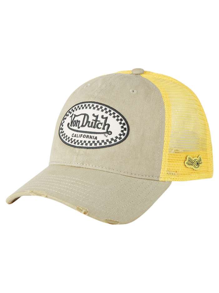 Casquette jaune unie avec...