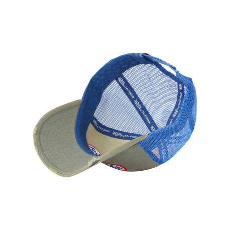 Casquette bleue unie avec une partie de la couronne en filet - Image 5
