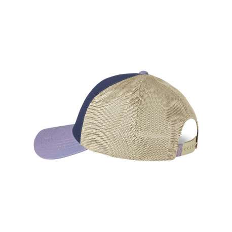 Casquette bleue uni avec une partie de la couronne en filet fermeture snapback - Image 3