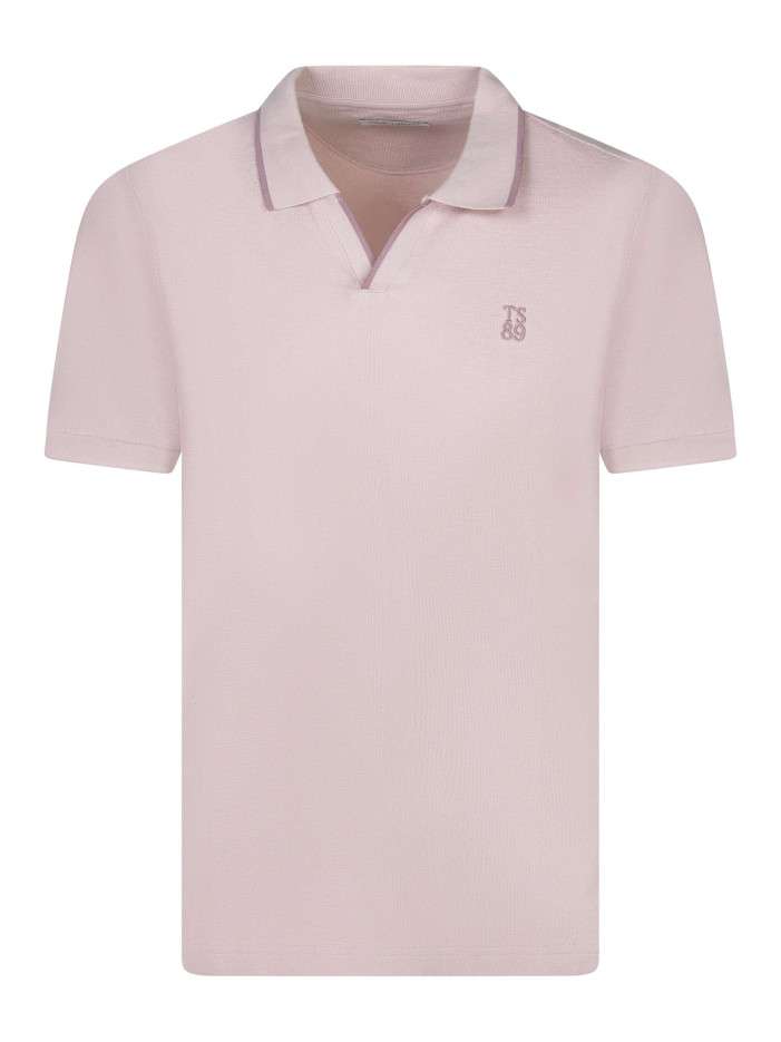 Polo en coton rose à coupe...