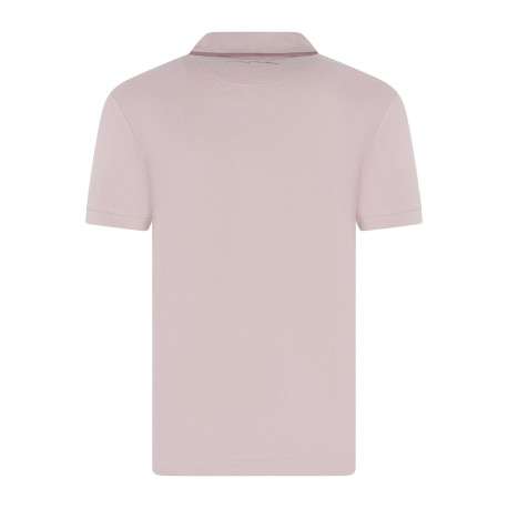 Polo en coton rose à coupe droite pourvu d'un col à revers épais - Image 2