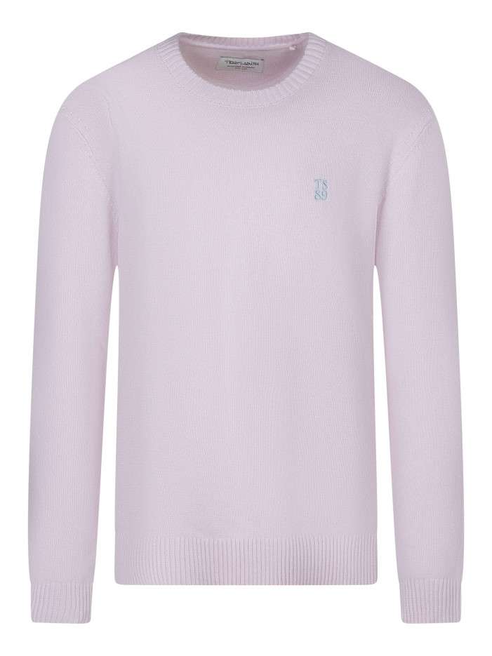 Pull en coton rose à coupe...