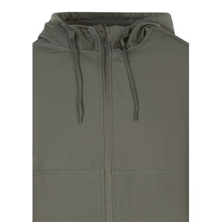 Blouson vert à coupe ajustée pourvu d'un col à capuche avec cordon de serrage - Image 3