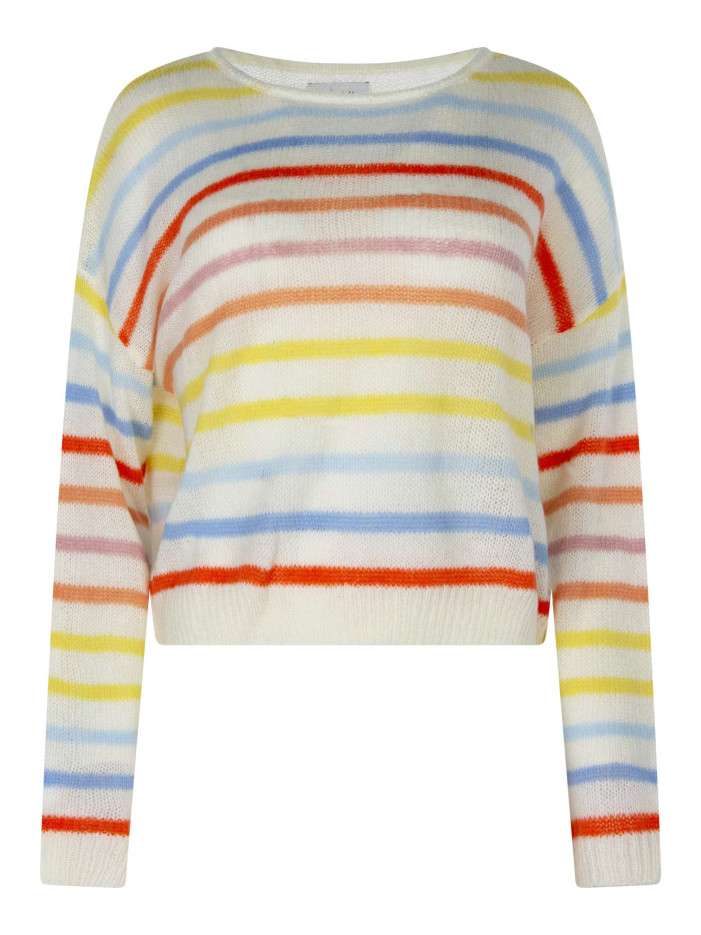 Pull multicolore à coupe...