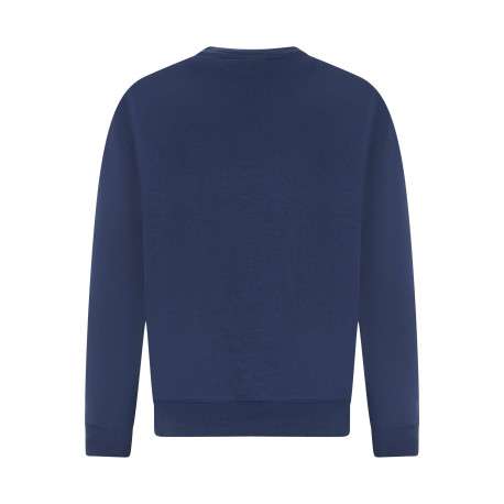 Sweat marine uni avec une coupe droite et des manches longues - Image 2