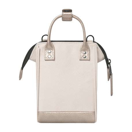 Sac à bandoulière Nano Algiers beige uni avec 2 anses et 1 zip - Image 2