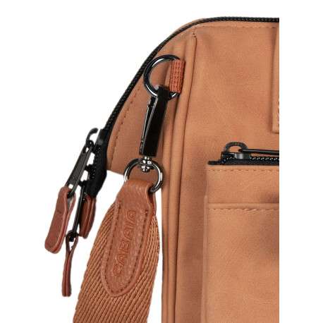 Sac à bandoulière Crossbody Medium Moscow camel uni en simili cuir - Image 5