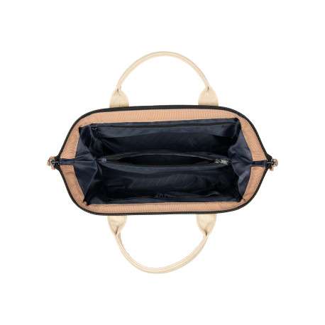Sac à bandoulière Crossbody Medium Andenne beige uni en simili cuir - Image 2