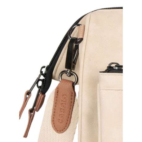 Sac à bandoulière Crossbody Medium Andenne beige uni en simili cuir - Image 5