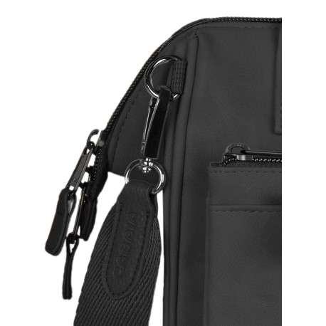 Sac à bandoulière Crossbody Medium Le Havre noir uni en simili cuir - Image 5