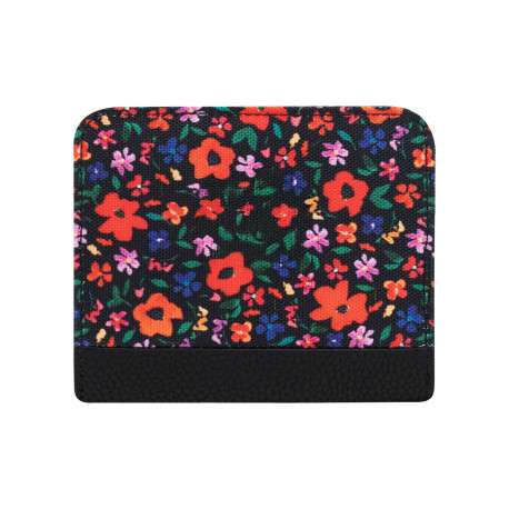 Portefeuille Medium Maupiti noir et rouge avec un imprimé floral - Image 2