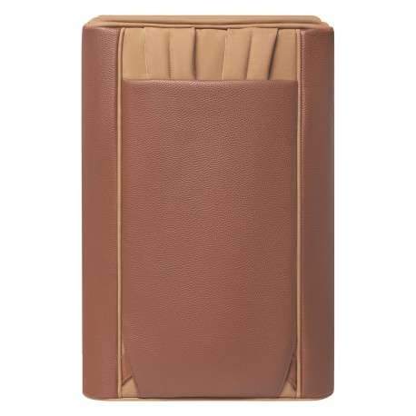 Sac weekender Moscow camel uni en simili cuir avec 2 pochettes - Image 3
