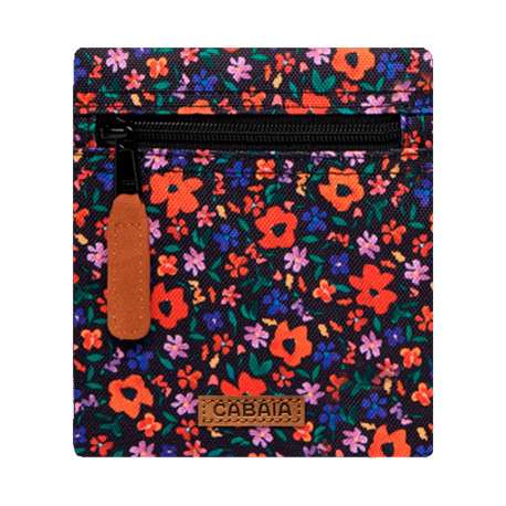 Pochette latérale Small Indiana State Museum noire et rouge à imprimé floral