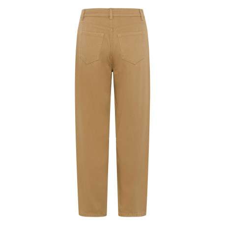 Pantalon chino en coton camel uni pourvu d'une coupe droite - Image 2