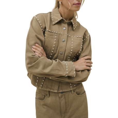 Pantalon chino en coton camel uni pourvu d'une coupe droite - Image 5