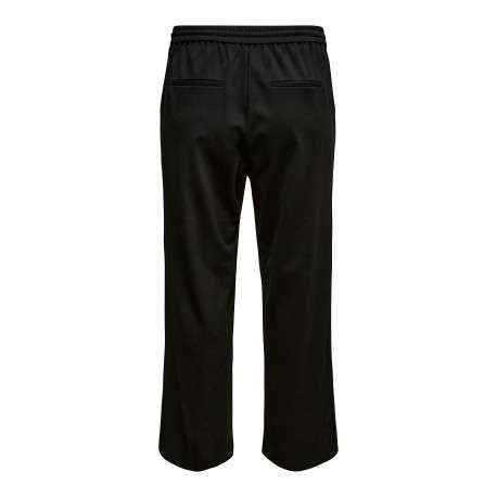 Pantalon Chino noir uni avec une coupe bootcut et une taille élastiquée - Image 2