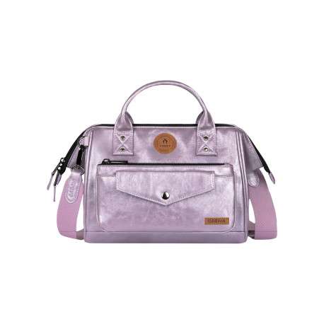 Sac à bandoulière Crossbody Medium Capri lilas brillant en simili cuir