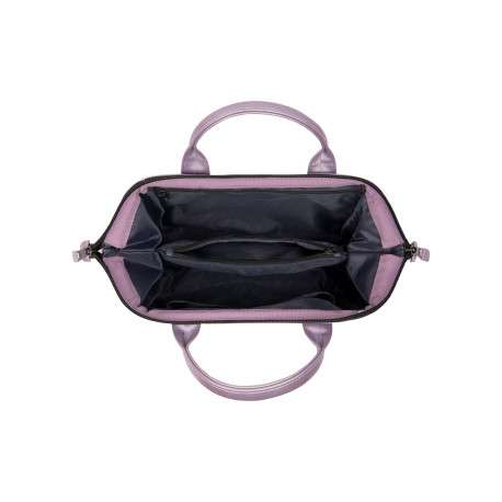 Sac à bandoulière Crossbody Medium Capri lilas brillant en simili cuir - Image 2