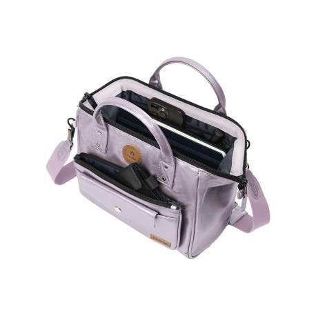 Sac à bandoulière Crossbody Medium Capri lilas brillant en simili cuir - Image 4