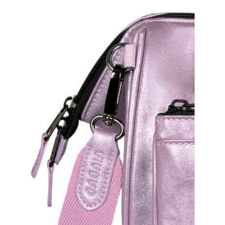 Sac à bandoulière Crossbody Medium Capri lilas brillant en simili cuir - Image 5