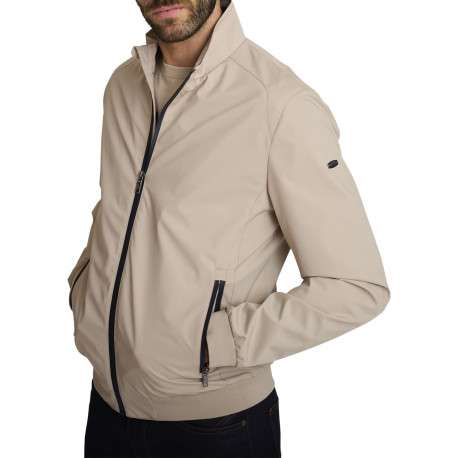 Blouson sable uni avec une coupe droite et des poches zippées - Image 2