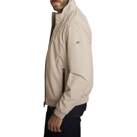 Blouson sable uni avec une coupe droite et des poches zippées - Image 4