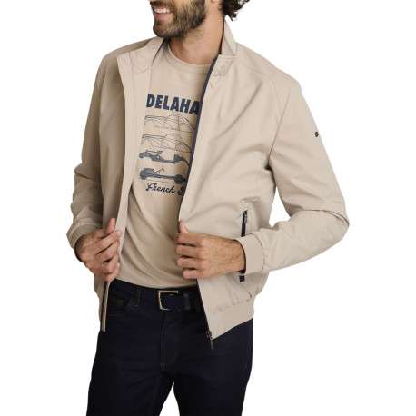 Blouson sable uni avec une coupe droite et des poches zippées - Image 5