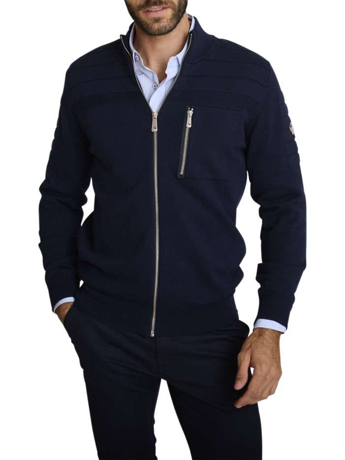 Gilet en coton marine uni...