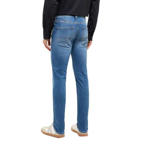 Jean en coton stone uni avec une coupe slim à zip et à bouton - Image 3