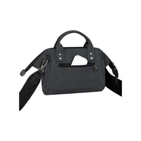 Sac à bandoulière Crossbody Small Le Havre noir uni en simili cuir - Image 4